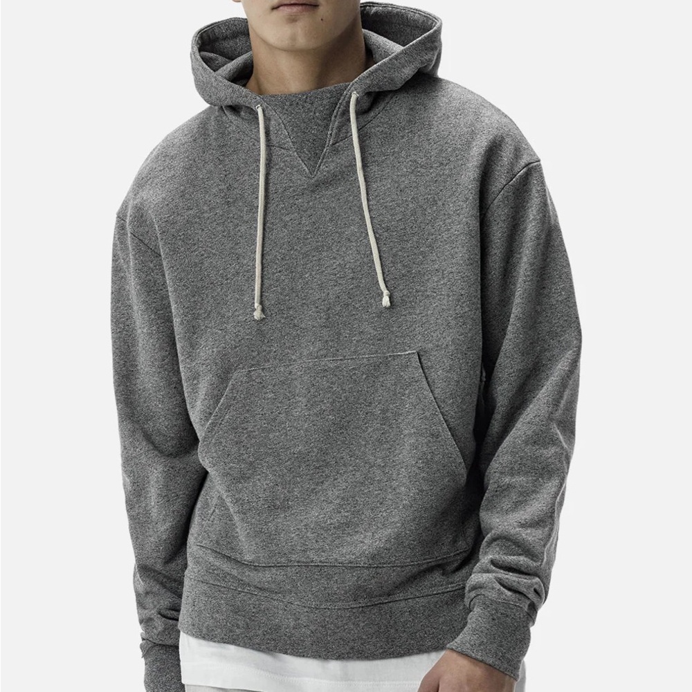 John Elliott Kake Mock Charcoal Hoodie